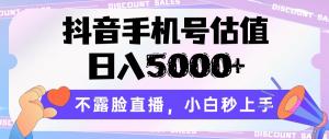 宝妈轻松变现：抖音手机号估值直播，不露脸日赚五千，新手速成班-宝妈福缘创业网