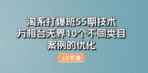 淘系打爆班55期技术：万相台无界10个不同类目案例的优化（10节）-宝妈福缘创业网