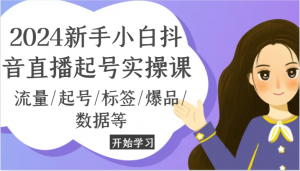 2024新手小白抖音直播起号实操课，流量/起号/标签/爆品/数据等-宝妈福缘创业网