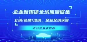 企业新媒体全域流量挖掘：公域、私域、地域，助力企业实现全域获客，成为百亿流量收割神器-宝妈福缘创业网