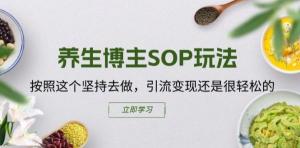 养生博主 SOP 玩法，按照这个坚持去做，引流变现还是很轻松的-宝妈福缘创业网