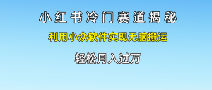 小红书冷门赛道全揭秘：用小众软件无脑搬运，带你轻松月入1w以上-宝妈福缘创业网