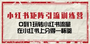 小红书矩阵引流精英训练营：从0开始获取小红书流量，轻松在小红书上脱颖而出-宝妈福缘创业网