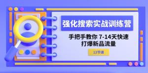 强化搜索实战训练营，手把手教您7-14天快速打爆新品流量（13 节课）-宝妈福缘创业网