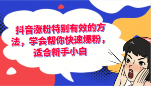 抖音特别管用的涨粉方法，学会助您快速爆粉，新手小白也能掌握-宝妈福缘创业网