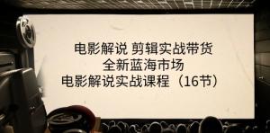 电影解说剪辑实战带货全新蓝海市场，电影解说实战课程（16节）-宝妈福缘创业网