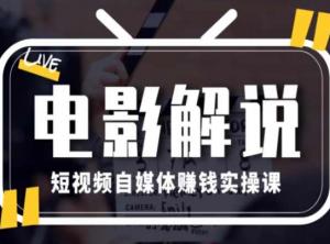 电影解说短视频自媒体赚钱实操课，教你做电影解说短视频，月赚1万-宝妈福缘创业网