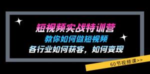 短视频实战特训营：带你掌握短视频制作，实现各行业获客与变现-宝妈福缘创业网