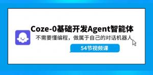 Coze – 零基础开发 Agent 智能体教程：无需懂编程，打造属于自己的对话机器人-宝妈福缘创业网