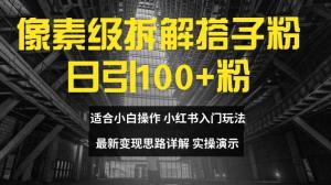 像素级拆解搭子粉，每日引流100+，小白阅后即可操作，最新变现思路详细解析-宝妈福缘创业网