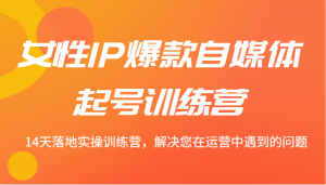 女性 IP 爆款自媒体起号训练营 ——14 天落地实操训练营-宝妈福缘创业网