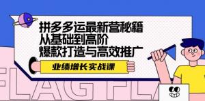 拼多多运营业绩增长实战课，涵盖基础至高阶内容，聚焦爆款打造与高效推广-宝妈福缘创业网