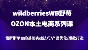 wildberries（WB 野莓）/OZON 本土电商系列课程，涵盖俄罗斯平台的基础实操技巧、产品优化方法以及爆款打造策略-宝妈福缘创业网