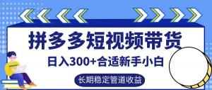 拼多多短视频带货，日入 300+。实操账户展示，一看就能学会-宝妈福缘创业网