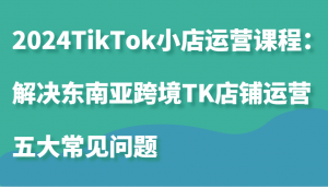 2024 TikTok 小店运营课程：化解东南亚跨境 TK 店铺五大常见问题-宝妈福缘创业网