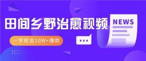 一学就会，1分钟教会你，10W+爆款田间乡野治愈视频（附提示词技巧）-宝妈福缘创业网