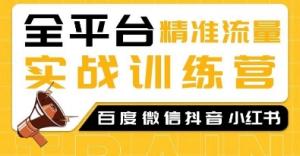 全平台精准流量实战训练营，百度微信抖音小红书SEO引流教程-宝妈福缘创业网