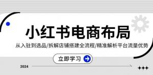 小红书电商布局：从入驻到选品/拆解店铺搭建全流程/精准解析平台流量优势-宝妈福缘创业网