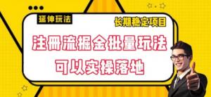 揭秘批量玩法创收秘籍：注册流掘金实战教程，轻松实现收益倍增-宝妈福缘创业网