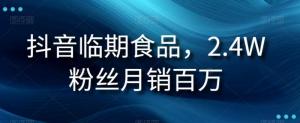 抖音临期食品项目揭秘：2.4万粉丝如何月销百万，抓住临期食品市场商机-宝妈福缘创业网