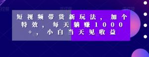 短视频带货新风口！8秒视频创造销量奇迹，小白也能轻松上手-宝妈福缘创业网