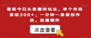 一部手机稳赚不赔：日照宝妈也能掌握的今日头条高效搬砖攻略，单条收益突破300元-宝妈福缘创业网