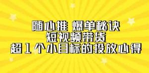 宝妈创业必修课：随心推爆单实战，7节视频带你轻松突破小目标-宝妈福缘创业网