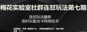 梅花实验室社群连怼玩法第七期，连怼玩法最新，改时长配合卡特效技术-宝妈福缘创业网