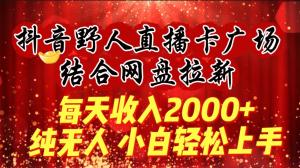 秘籍在手，流量我有——抖音野人直播与网盘新招式，小白亦能日进斗金-宝妈福缘创业网