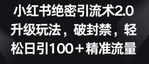 宝妈创业突围：小红书引流2.0攻略，破解封禁限流，日引百+精准粉-宝妈福缘创业网