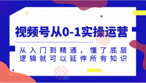 视频号从0-1实操运营，从入门到精通，懂了底层逻辑就可以延伸所有知识-宝妈福缘创业网